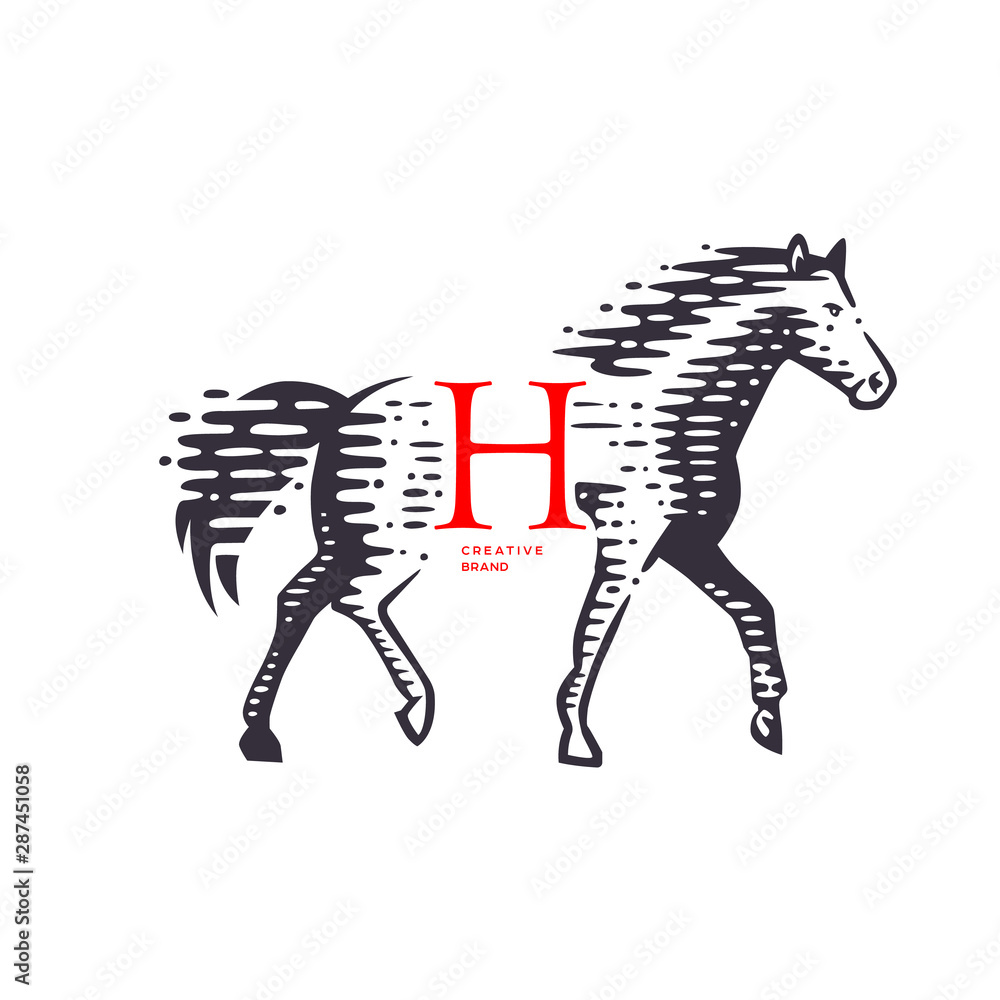 Fototapeta premium Vector illustration of the horse.