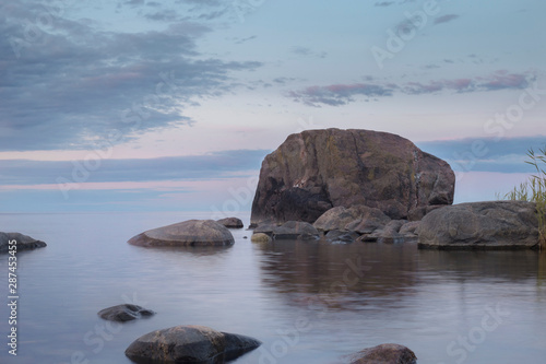 The Gulf of Finland, Estonia.Wild rocky coastline of the Baltic sea