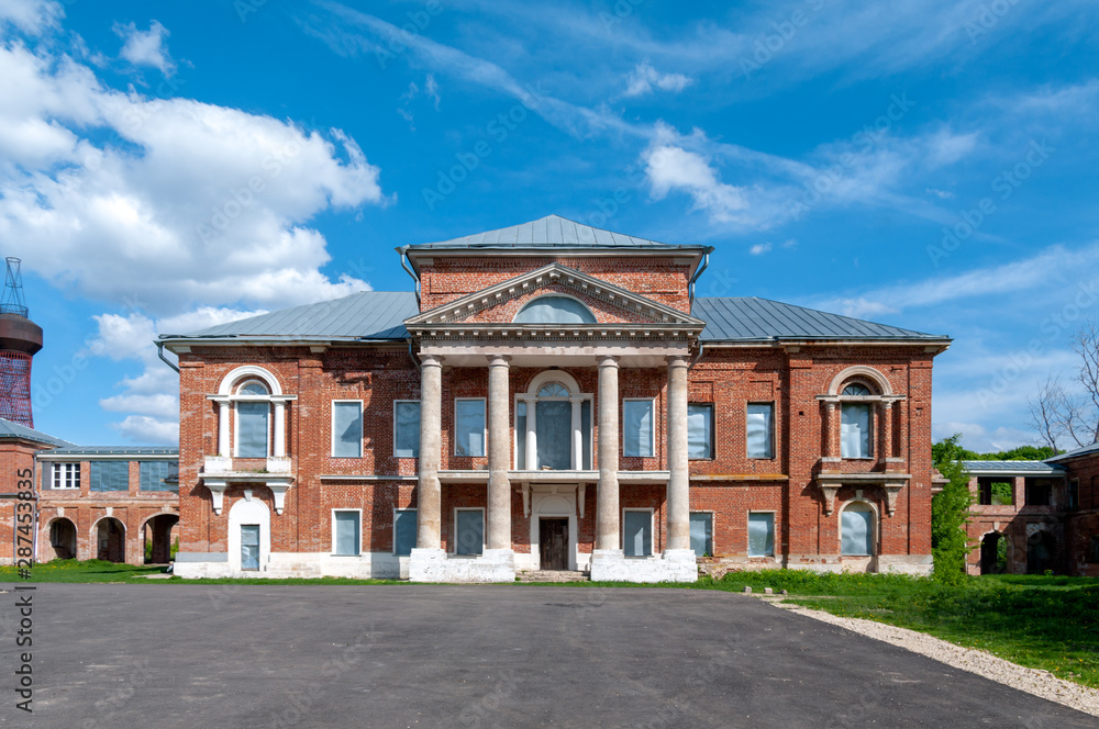 Manor of the Nechaevs: the central part of the manor house, Polibino village, Dankov district, Lipetsk region, Russian Federation