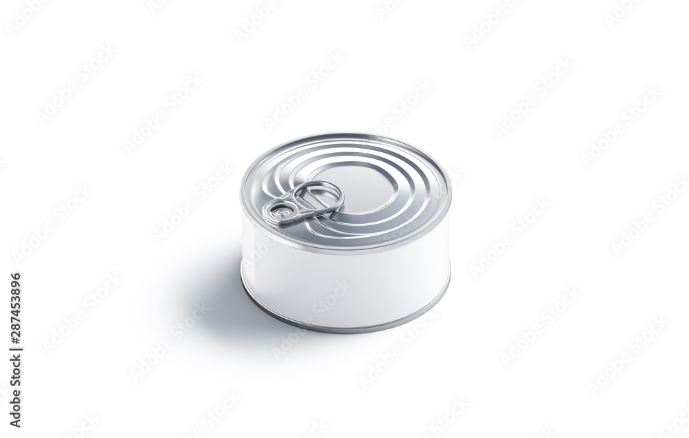 Blank white conserve can with lid mockup, isolated Blank white conserve can with lid mockup, isolated