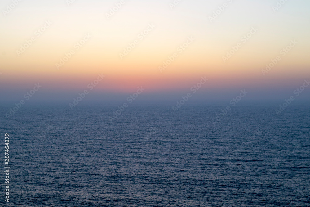 horizont at sunset in the atlantic ocean horizont at sunset in the atlantic ocean