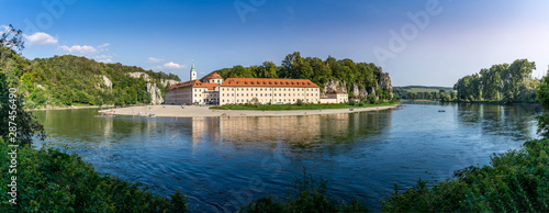 Vászonkép Panorama view on Weltenburg Abbey - Kloster Weltenburg