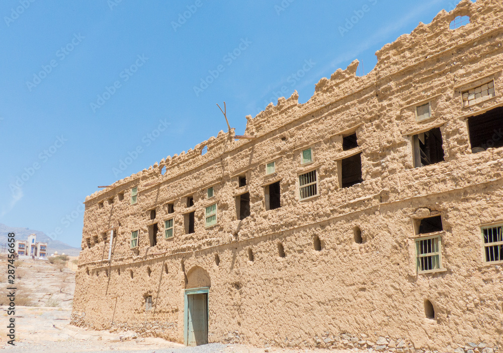 Ruins in the Old Village of Al Hamra Sultanate of Oman    