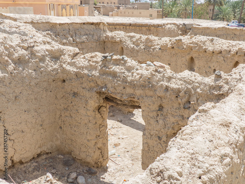 Ruins in the Old Village of Al Hamra Sultanate of Oman     photo