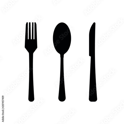 Gabel, Löffel, Messer Piktogramme