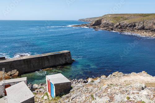 Pors Loubous harbor in Plogoff at low tide photo