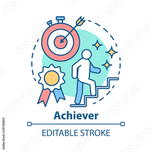 Fotografi Achiever concept icon