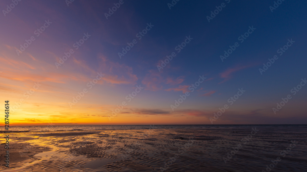Panorama Sunset at the beach