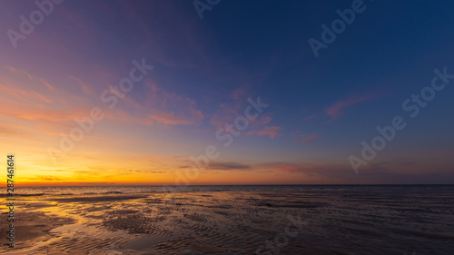 Panorama Sunset at the beach