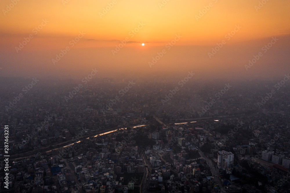 Fototapeta premium Nepal z lotu ptaka