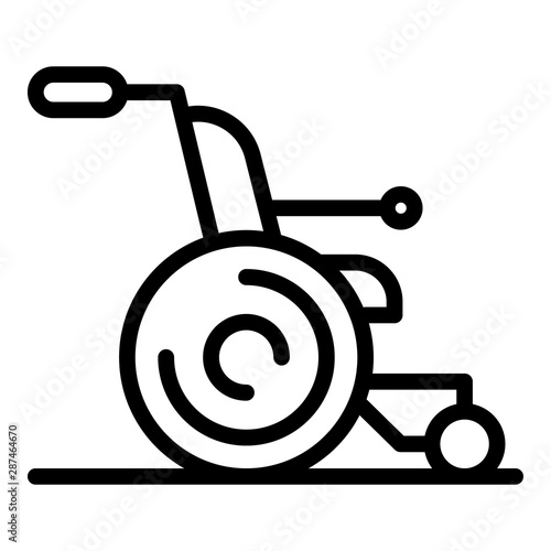 Chair for the disabled icon. Outline chair for the disabled vector icon for web design isolated on white background