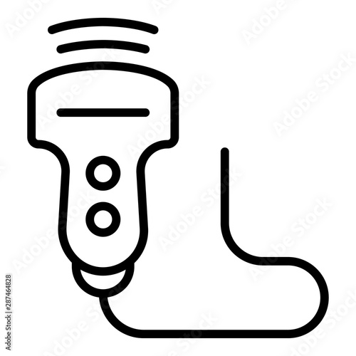 Scanner ultrasound machine icon. Outline scanner ultrasound machine vector icon for web design isolated on white background