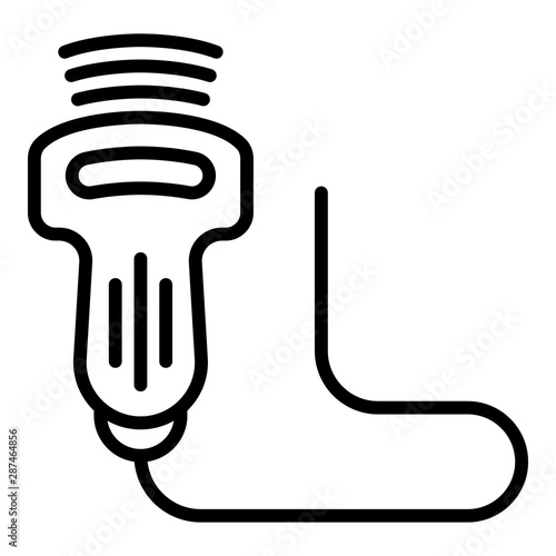 Ultrasonic device icon. Outline ultrasonic device vector icon for web design isolated on white background