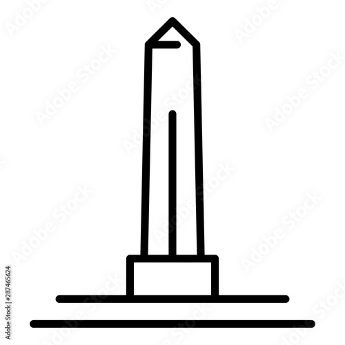 Egyptian obelisk icon. Outline egyptian obelisk vector icon for web design isolated on white background