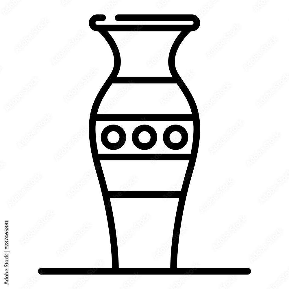 Ancient vase icon. Outline ancient vase vector icon for web design isolated on white background Ancient vase icon. Outline ancient vase vector icon for web design isolated on white background