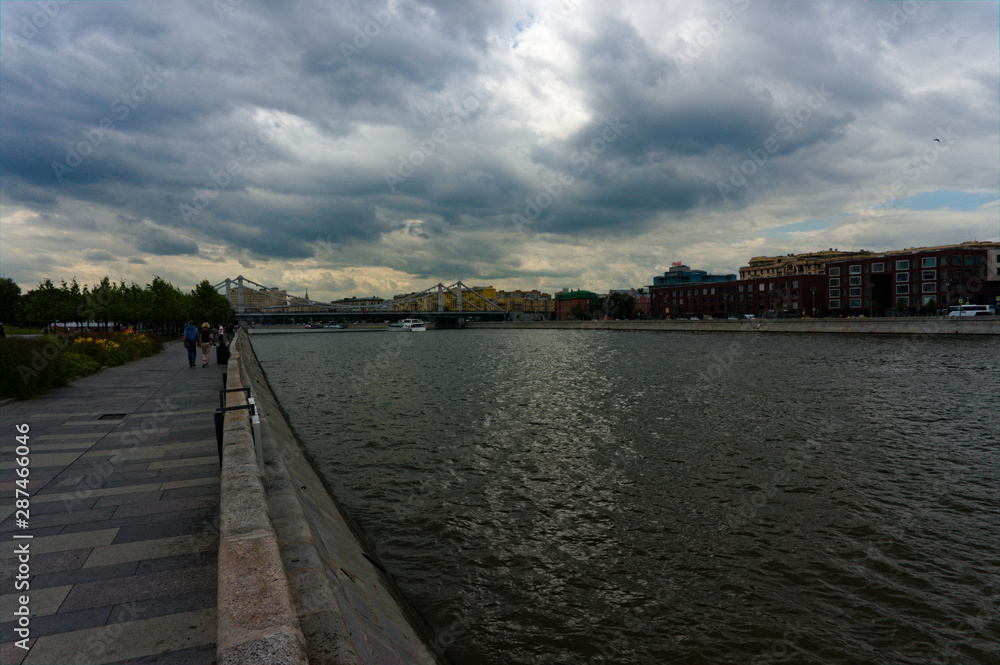 Moscow river near gorky park