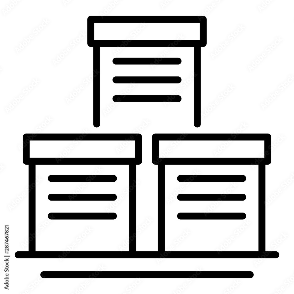 Three milk box icon. Outline three milk box vector icon for web design isolated on white background Three milk box icon. Outline three milk box vector icon for web design isolated on white background