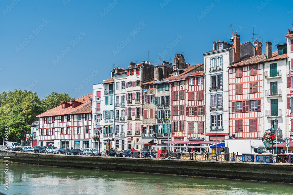 Historical and cultural city center of Bayonne, France
