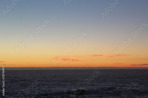  Quiet and peacefull landscape - background with sunset and sea