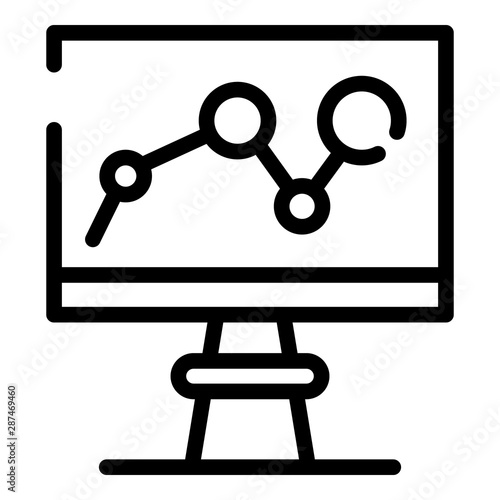 Ad impressions icon. Outline ad impressions vector icon for web design isolated on white background