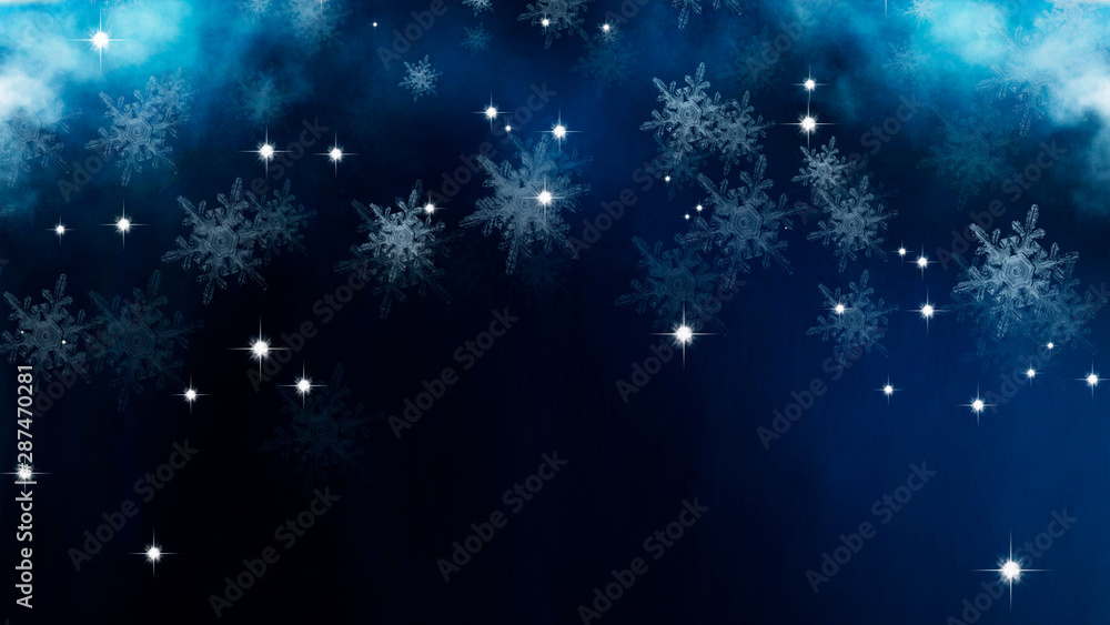 Empty dark, winter scene with snowflakes, winter dark background. Abstract snow, blizzard. Abstract light, rays, snow. Winter night. Empty dark, winter scene with snowflakes, winter dark background. Abstract snow, blizzard. Abstract light, rays, snow. Winter night.