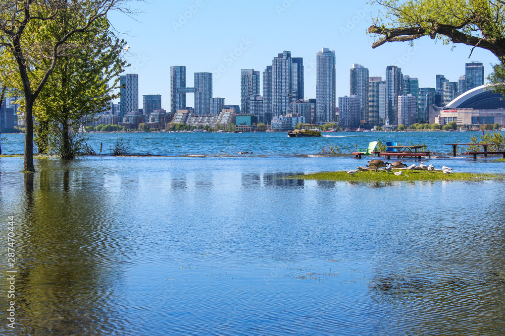 Fototapeta premium Zalane wyspy Toronto