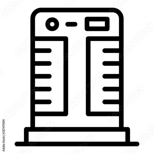 Floor air conditioner icon. Outline floor air conditioner vector icon for web design isolated on white background
