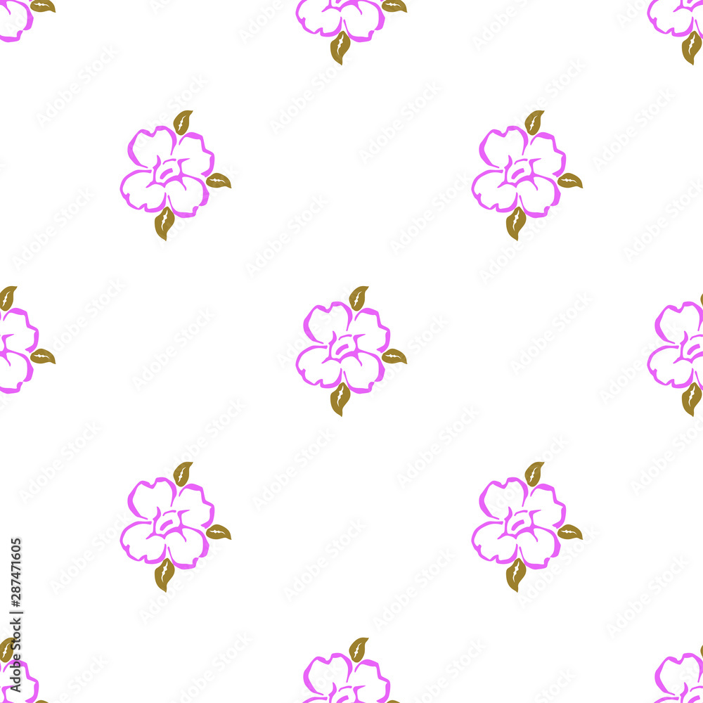 Simple pattern with small scale blooming flowers. Liberty style pattern. Floral seamless background for prints, textile, book covers, wallpapers, wrapping