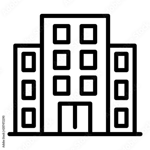 Clinic building icon. Outline cinic building vector icon for web design isolated on white background