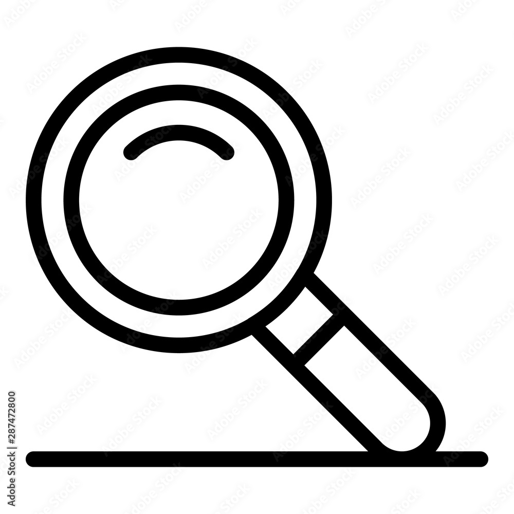 Magnifier icon. Outline magnifier vector icon for web design isolated on white background Magnifier icon. Outline magnifier vector icon for web design isolated on white background