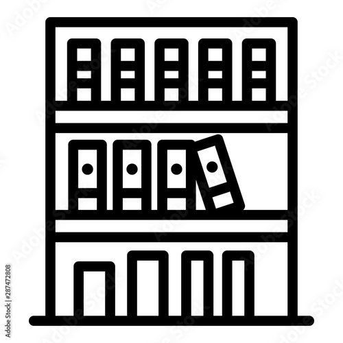 Case history folders icon. Outline case history folders vector icon for web design isolated on white background