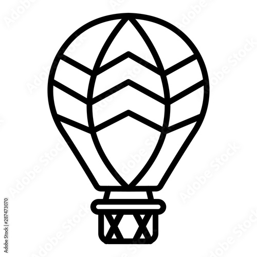 Meteo balloon icon. Outline meteo balloon vector icon for web design isolated on white background