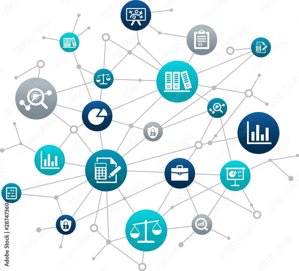 auditing / financial reporting / tax / financial management: abstract icon concept – vector illustration auditing / financial reporting / tax / financial management: abstract icon concept – vector illustration