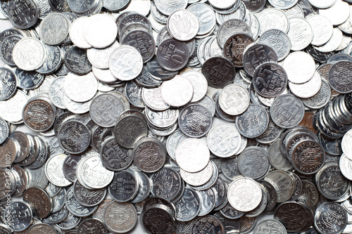 Background of a lot Moldovian coins.