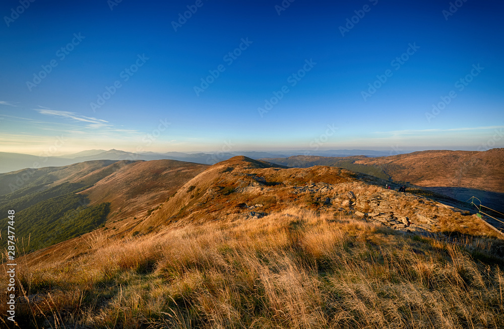 Landscape of Bieszczady mountains in autumn Landscape of Bieszczady mountains in autumn