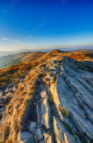Fototapeta Naklejka Na Ścianę i Meble -  Landscape of Bieszczady mountains in autumn