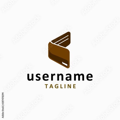 simple wallet logo design inspiration . flat wallet logo design inspiration