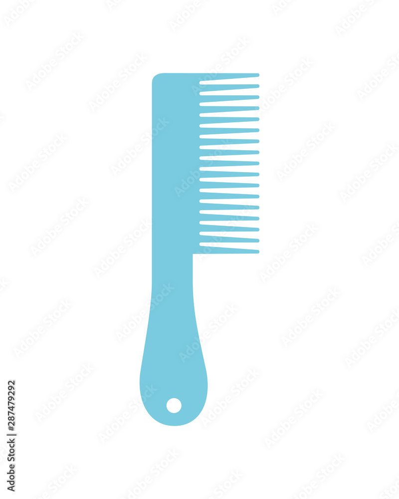 cute hair comb on white background cute hair comb on white background