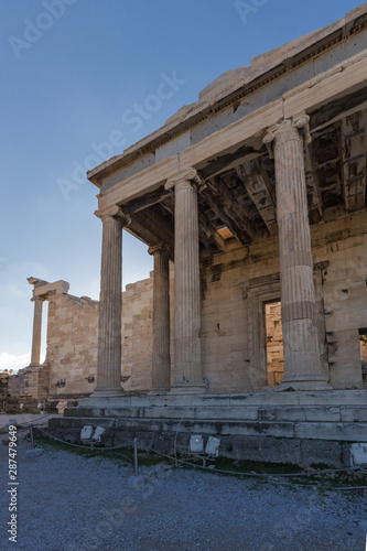 Temple The Erechtheion at Acropolis of Athens, Greece