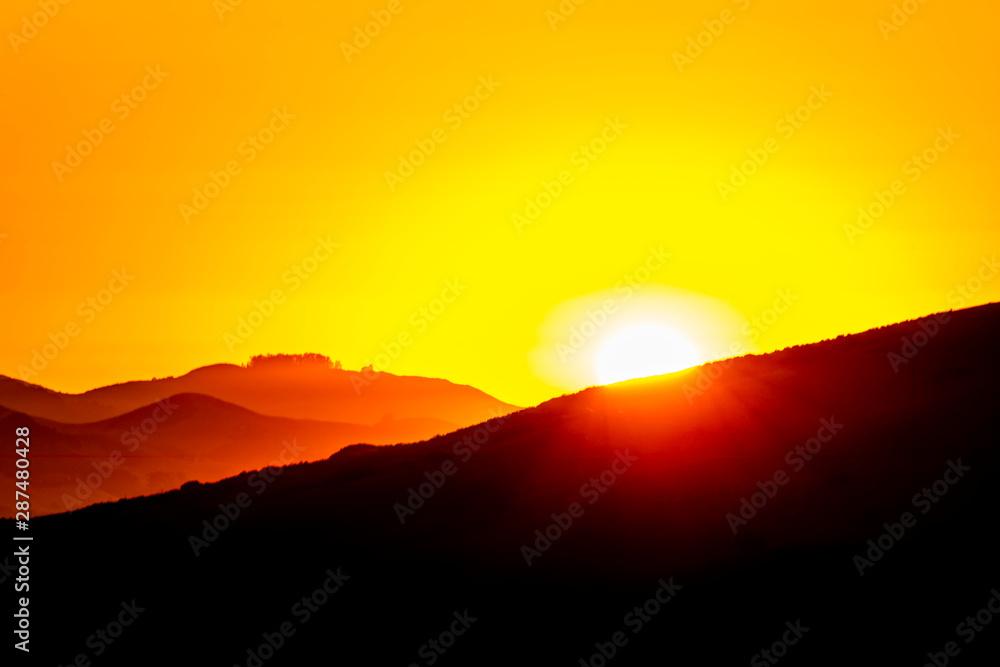 Sun or Horizon at Sunset 