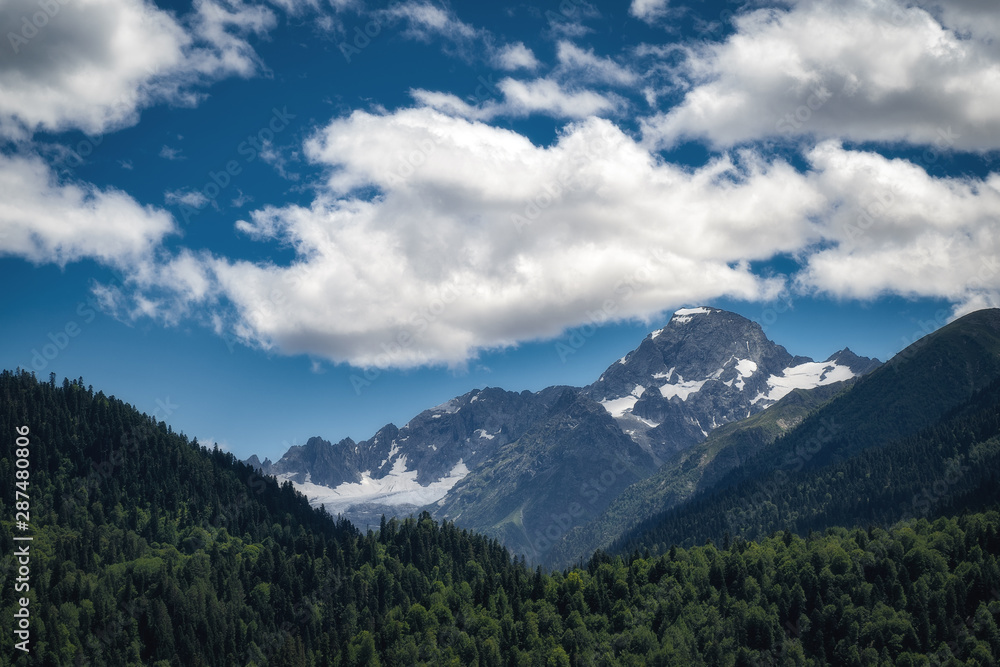 Nature mountains landscape in the summer day