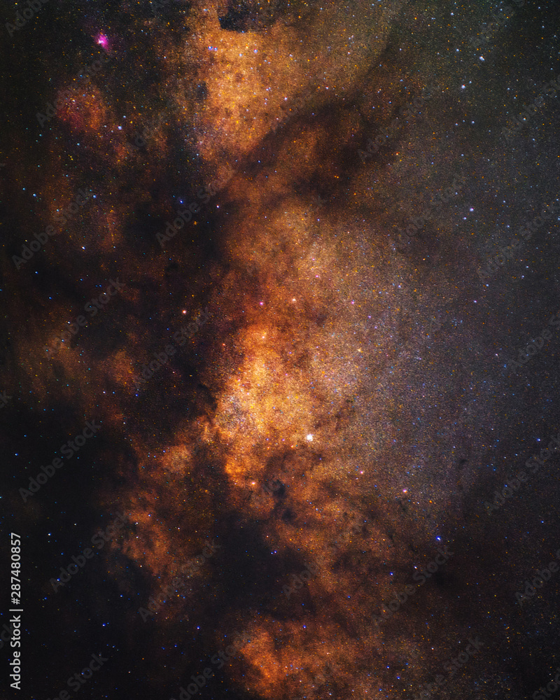 Nebula in Milky Way Galaxy in Universe. Night sky photography