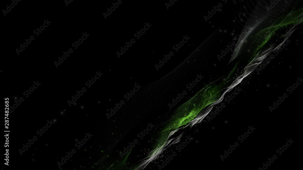 Futuristic eco animation with wave and particles in slow motion, 4096x2304 loop 4K Futuristic eco animation with wave and particles in slow motion, 4096x2304 loop 4K