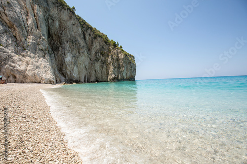 Fototapeta Naklejka Na Ścianę i Meble -  Beautiful beach on the Ionian sea, Lefkada island, Greece