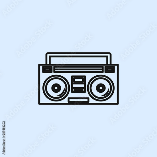 Boom box or radio cassette tape player icon. Elements of life style icons. Premium quality graphic design icon. Can be used for web, logo, mobile app, UI, UX