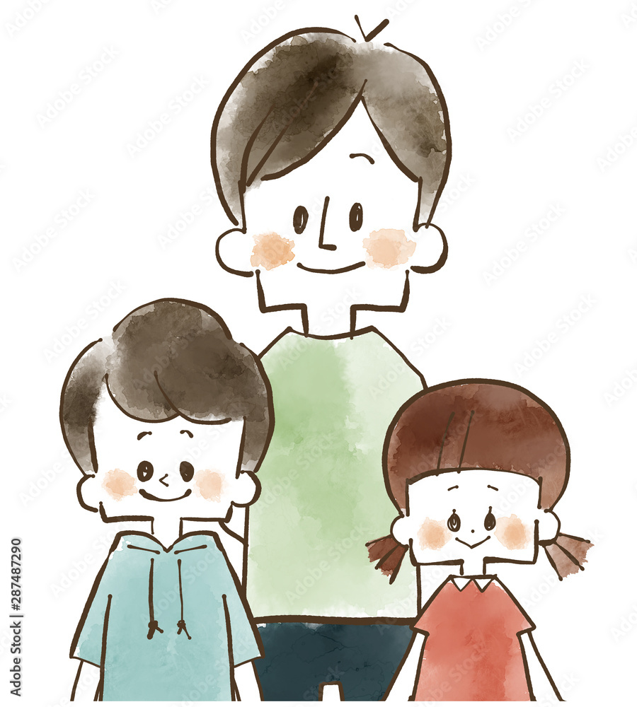 親子 父親と子供 水彩 Stock イラスト Adobe Stock 親子 父親と子供 水彩 Stock イラスト Adobe Stock