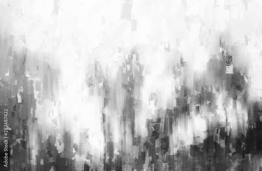 Abstract painting in monotone, digital illustration