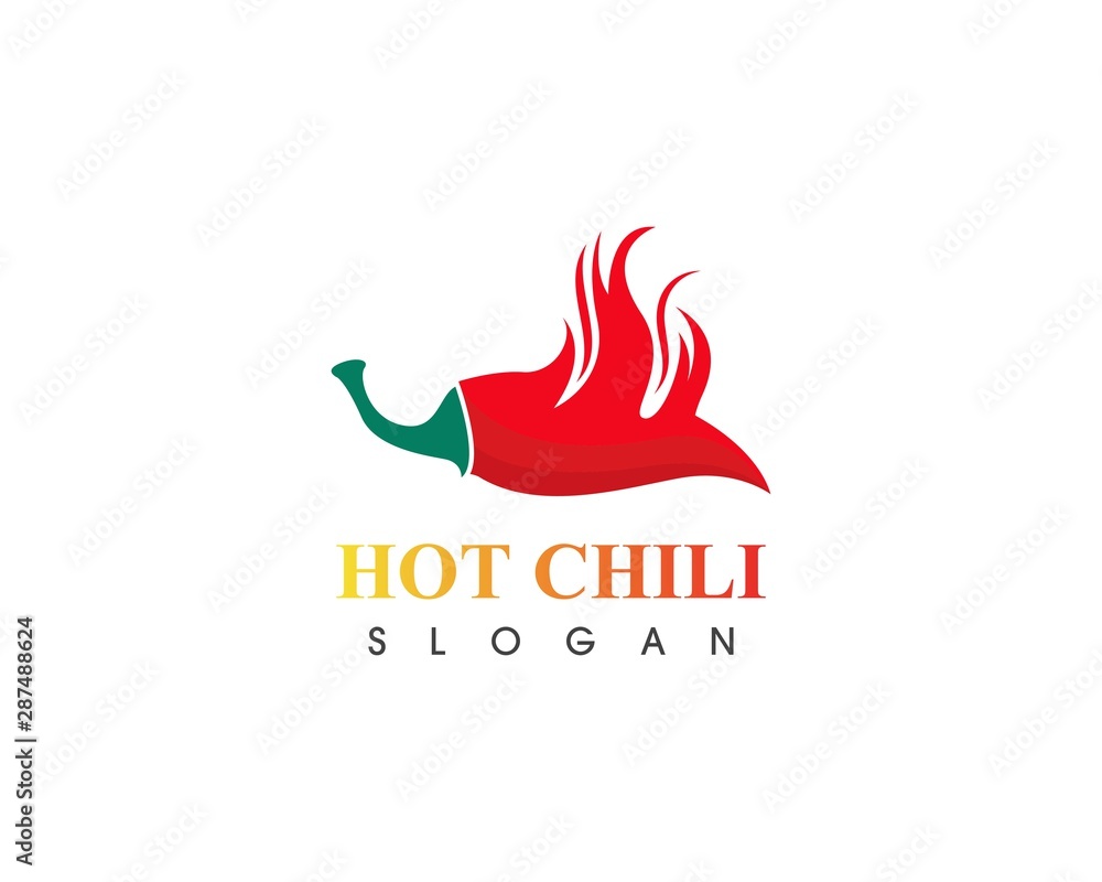 Hot chili logo template design vector, concept design, creative icon Hot chili logo template design vector, concept design, creative icon