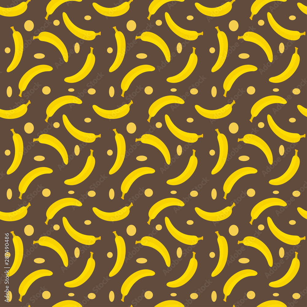seamless pattern of chocolate bananas