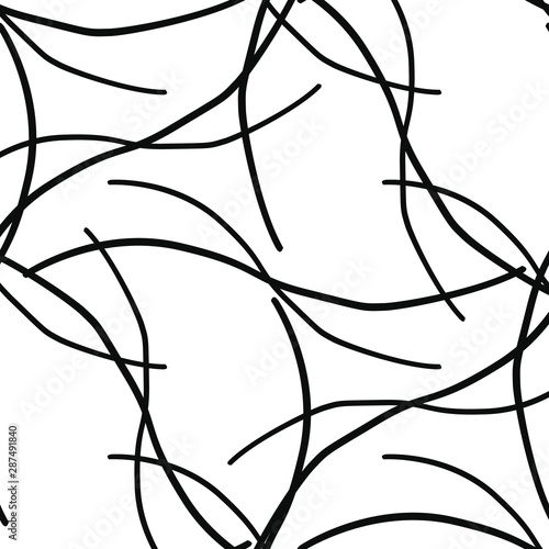 Vector seamless pattern. Modern stylish texture with wavy stripes. Geometric abstract background.
